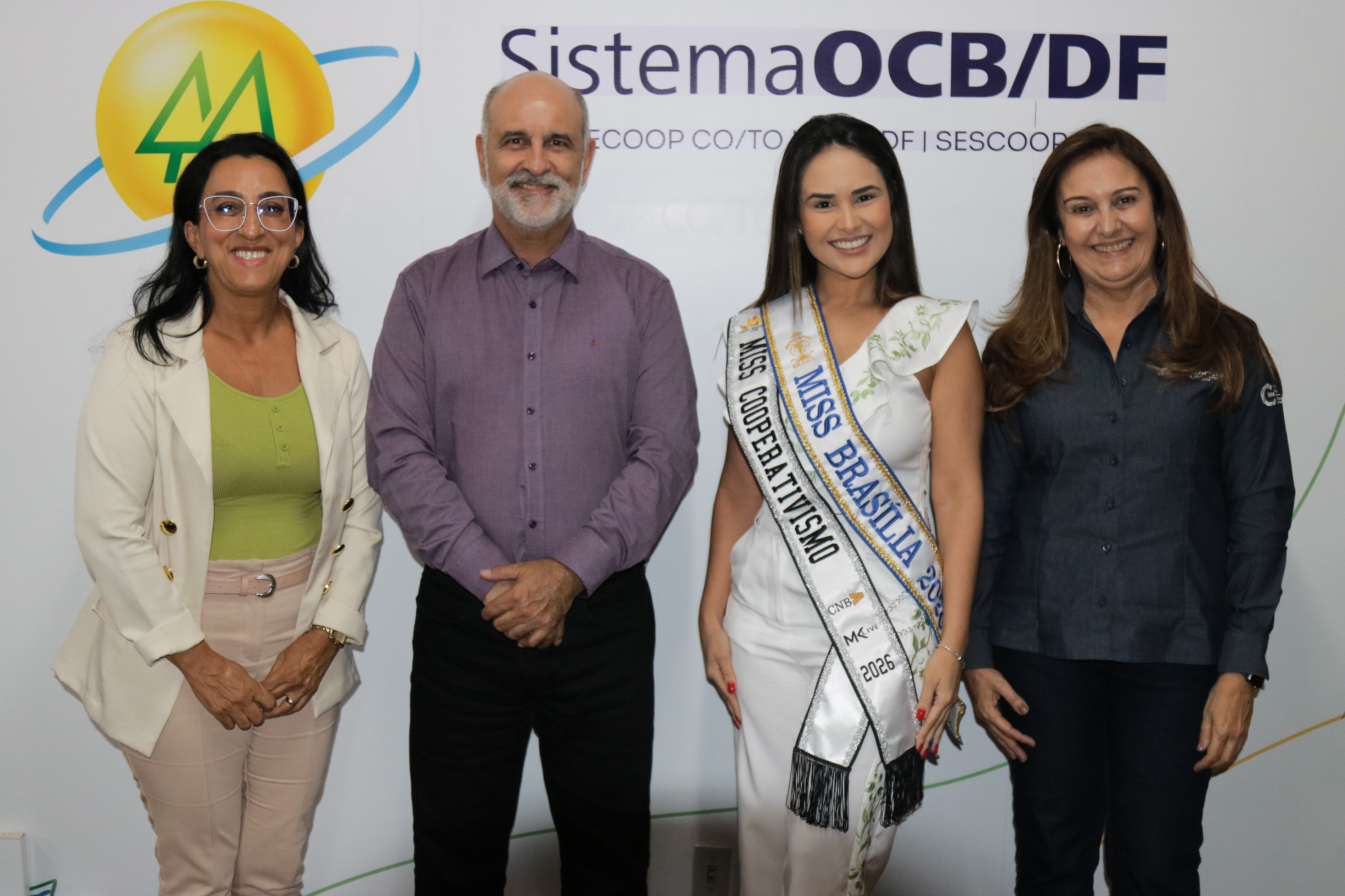Sistema OCB/DF recebe Miss Brasília e Miss Cooperativismo em agenda institucional