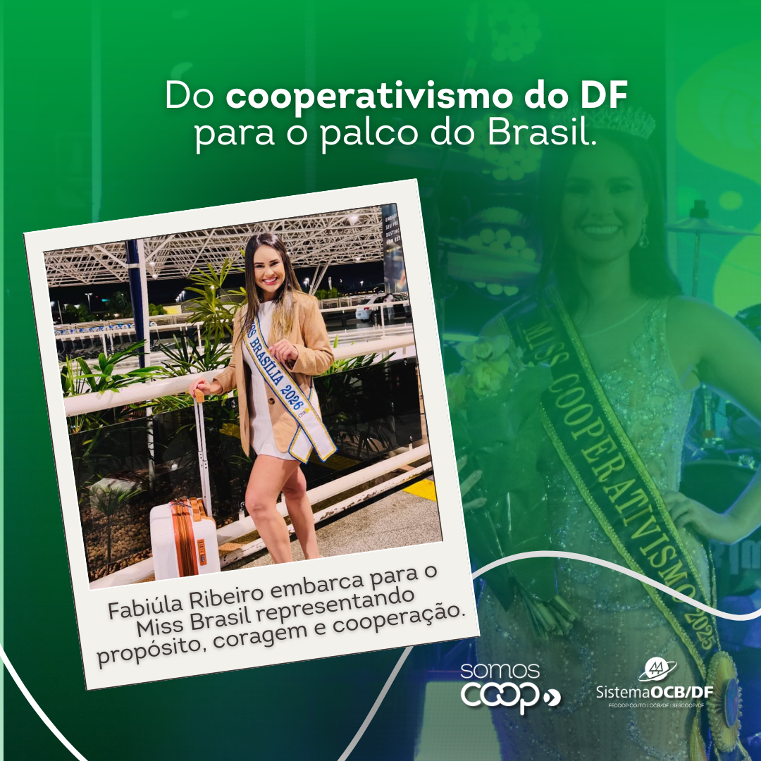 Do cooperativismo do DF para o Miss Brasil: Fabiúla Ribeiro embarca para representar Brasília